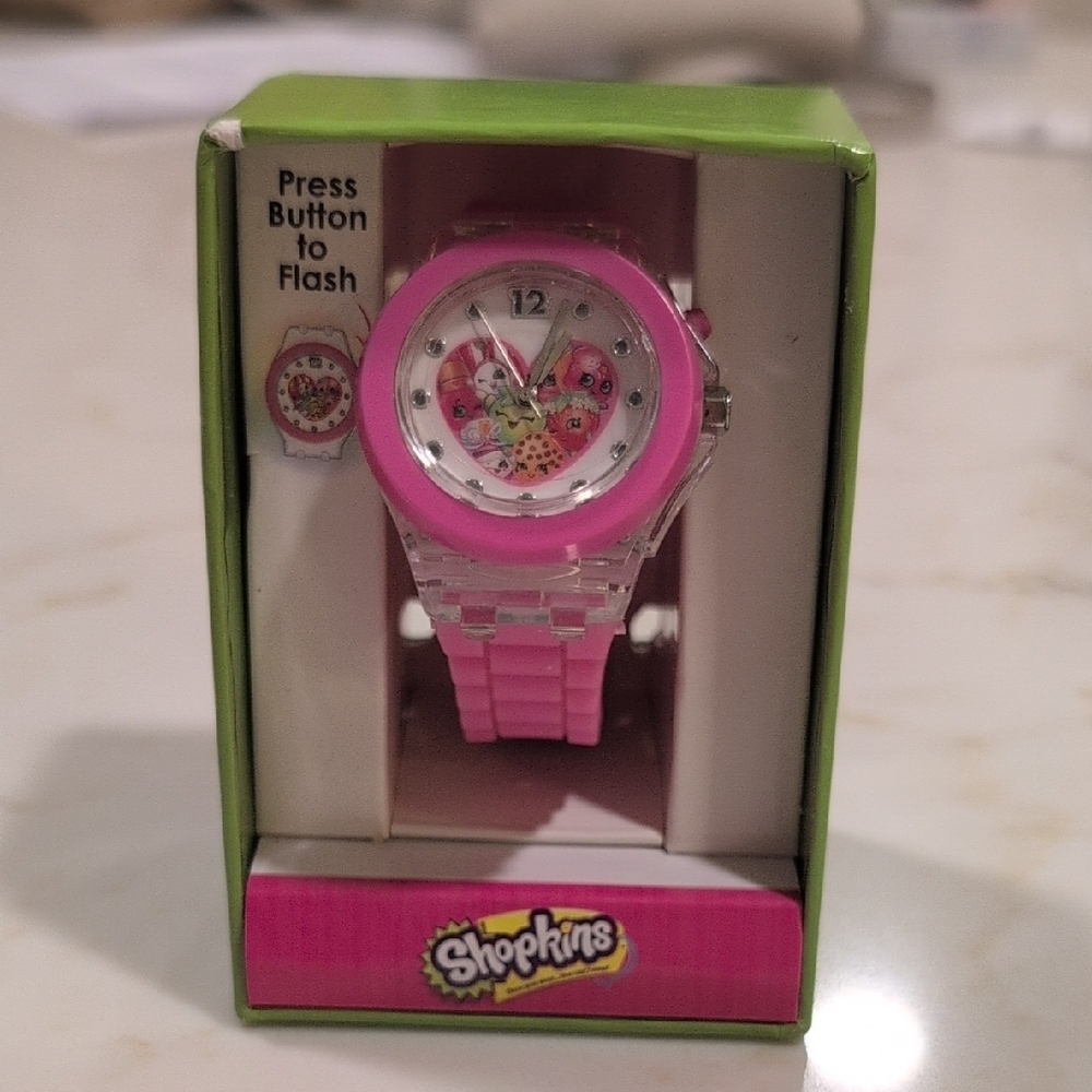 Shopkins Pink Flashing Watch